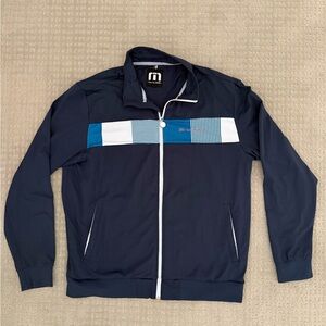Travis Mathew Navy and White Track Jacket